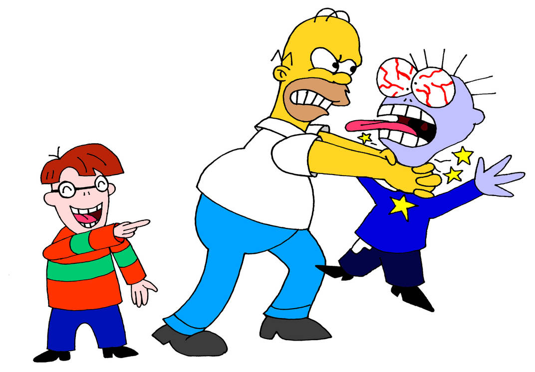 Homer Strangling Wayne Cramp. by Rodan5693 on DeviantArt