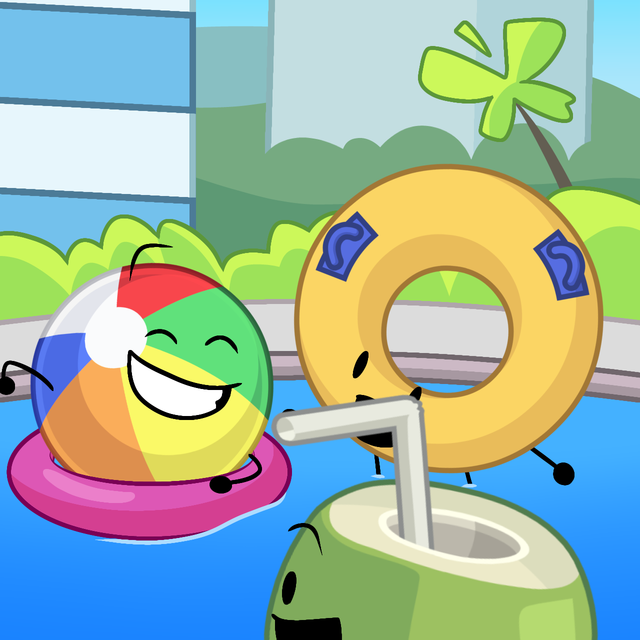 BFDI Mini Resort Pool Artwork by SprinkleDiana on DeviantArt