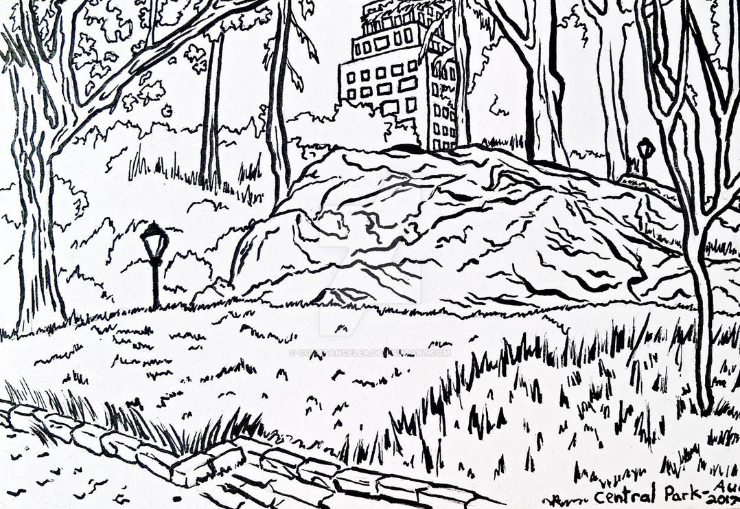 Coney Island lineart drawing by constancelea on DeviantArt