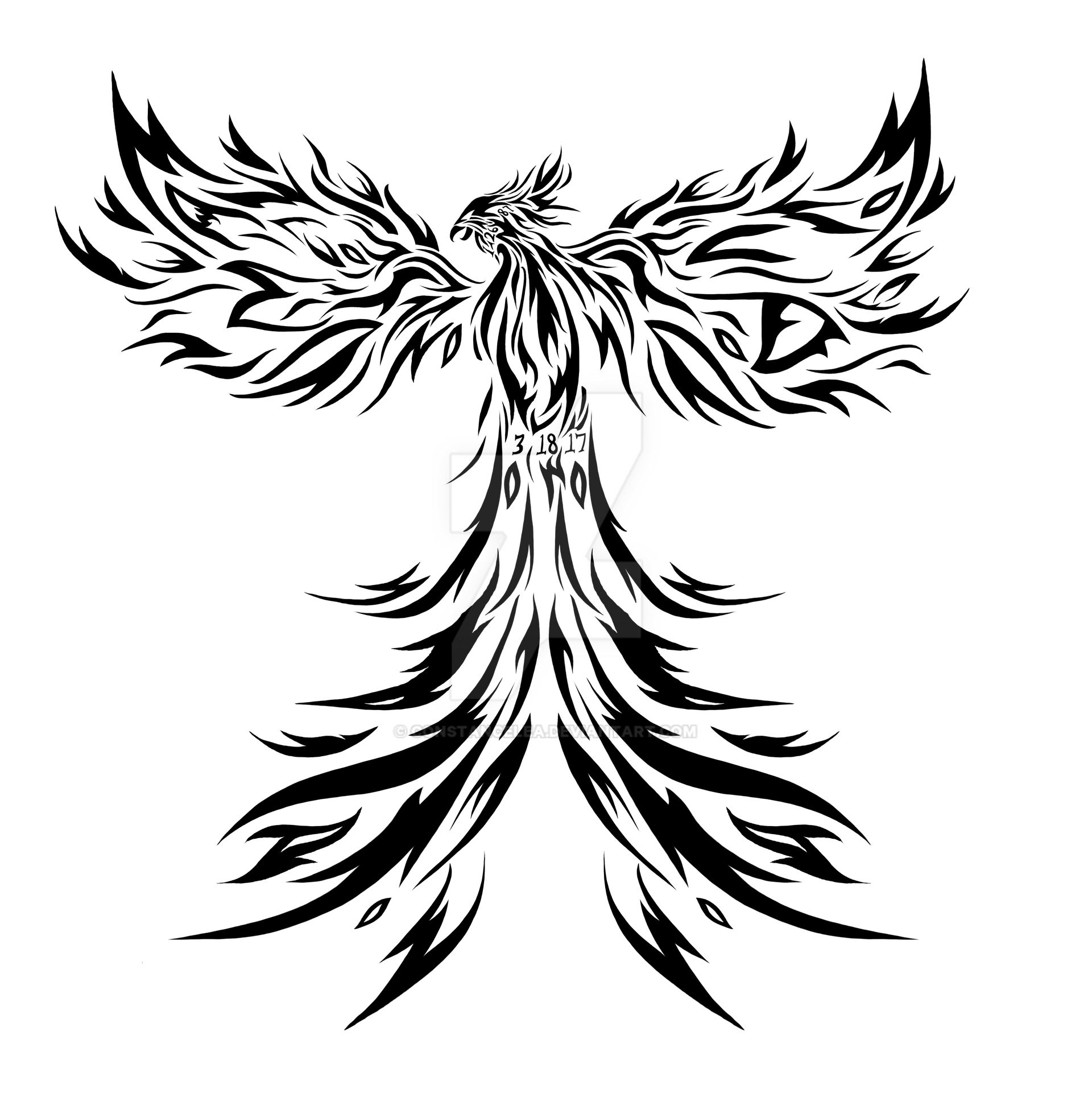 Phoenix Tribes Tribal Phoenix design by constancelea on DeviantArt