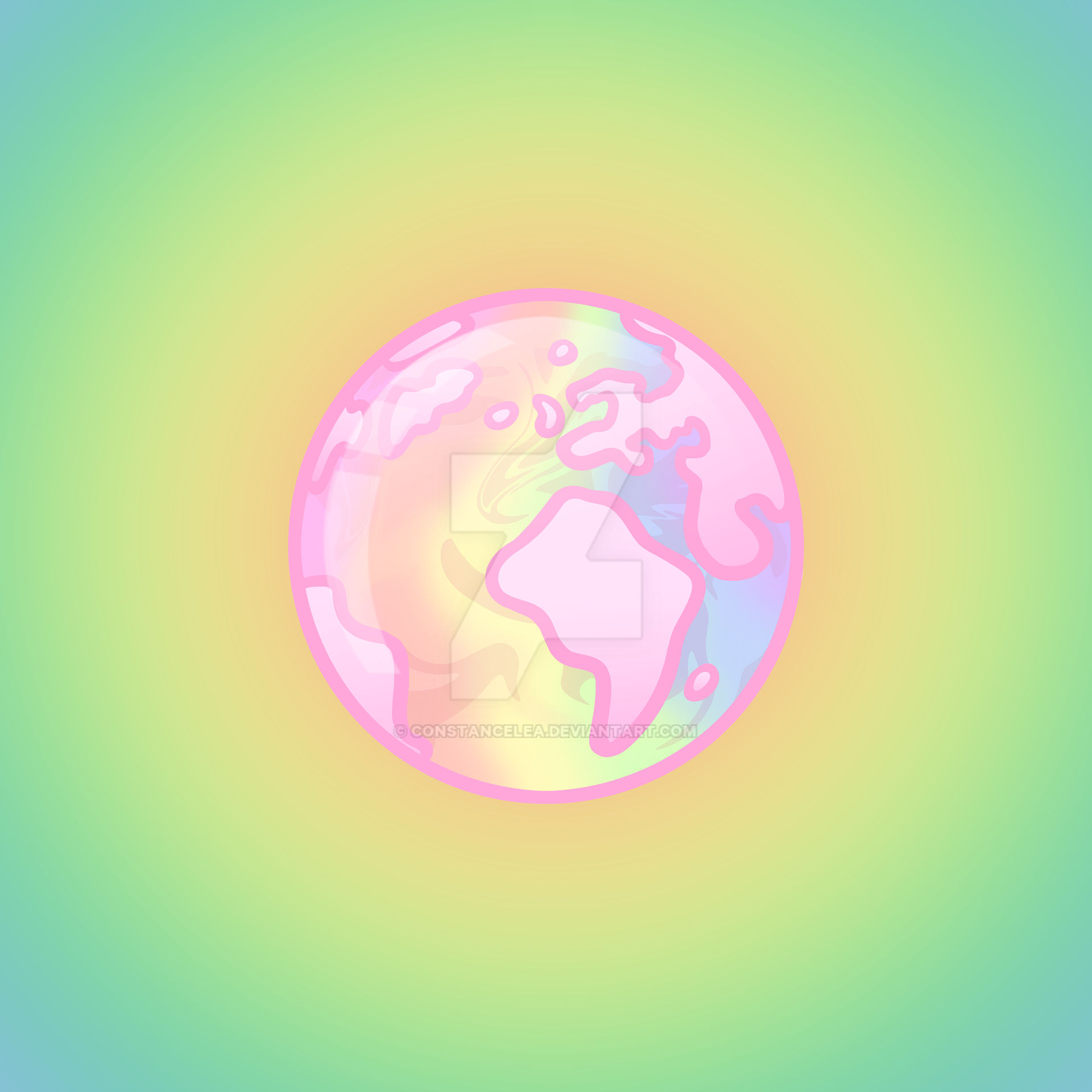 Colorful Pink Earth By Constancelea On DeviantArt colorful-pink-earth-by-constancelea-on-deviantart