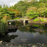 Himeji-jo garden pond and bridge