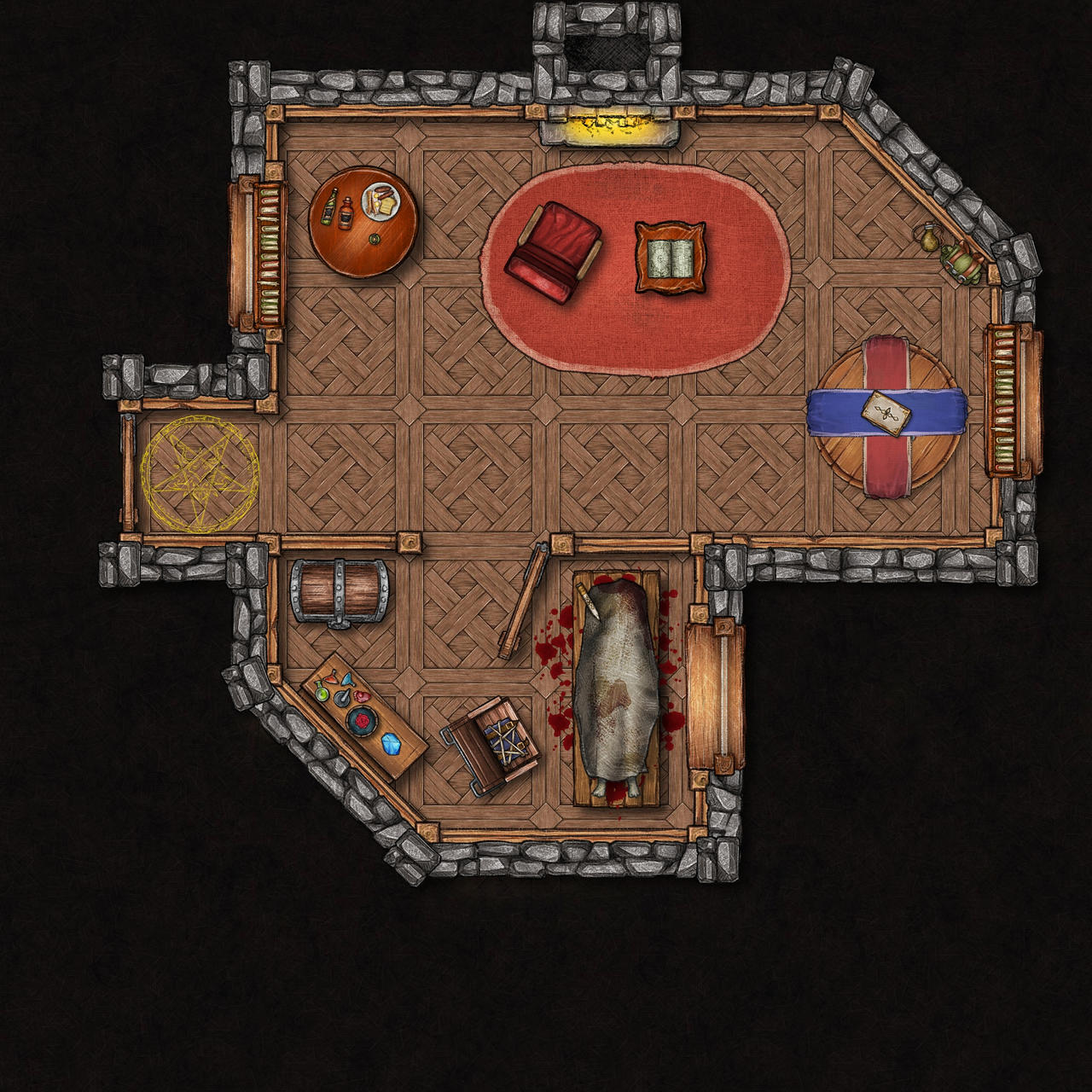 Necromancer Ritual Room Necromancers hideout by CosmoGandalf on DeviantArt
