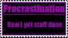 Procrastination Stamp