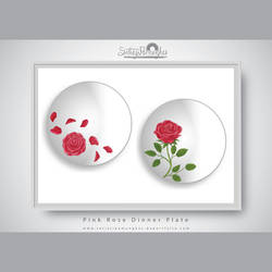 Pink Rose Dinner Plate