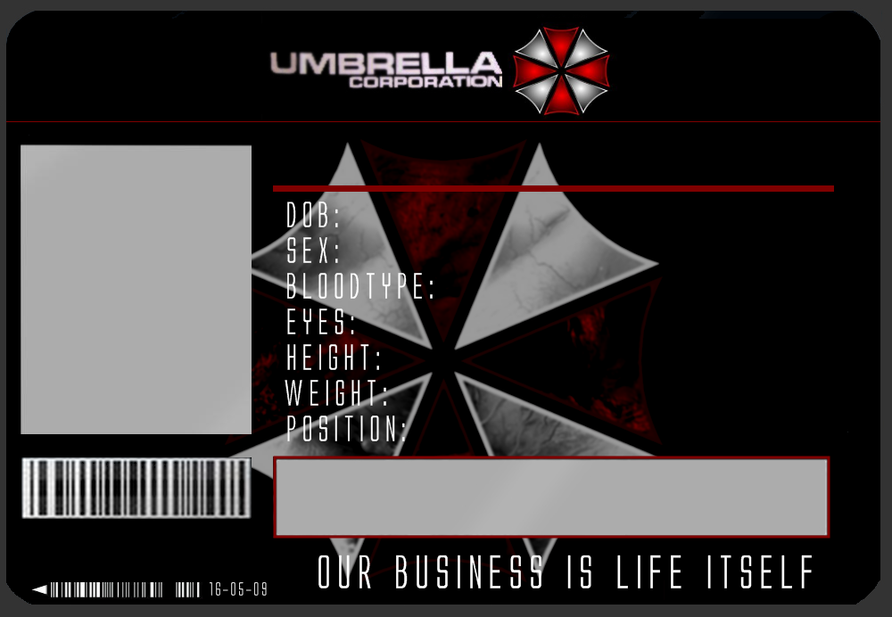 Umbrella ID Card Template