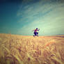 jumping through the fields