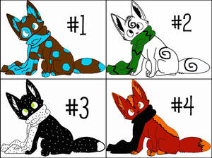 5 Point Cute Scarf Fox Adopts -1 OPEN-