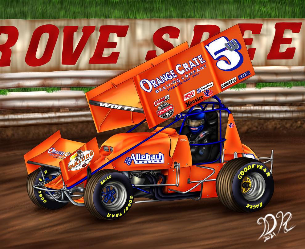 Lucas Wolfe 410 Orange Crate Sprint Car (Comm) by DarkRyderr on DeviantArt