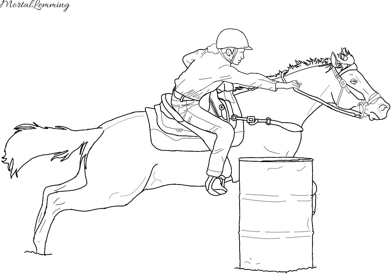 Barrel Racing Drawing