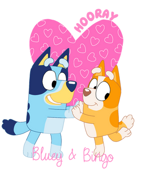 Bingo and Bluey print 1