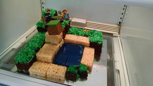 Minecraft cake for My Little Brother!