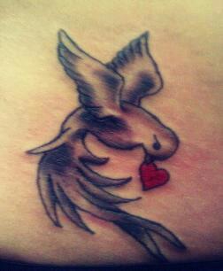 Dove with heart tattoo by Mustang-Inky on DeviantArt