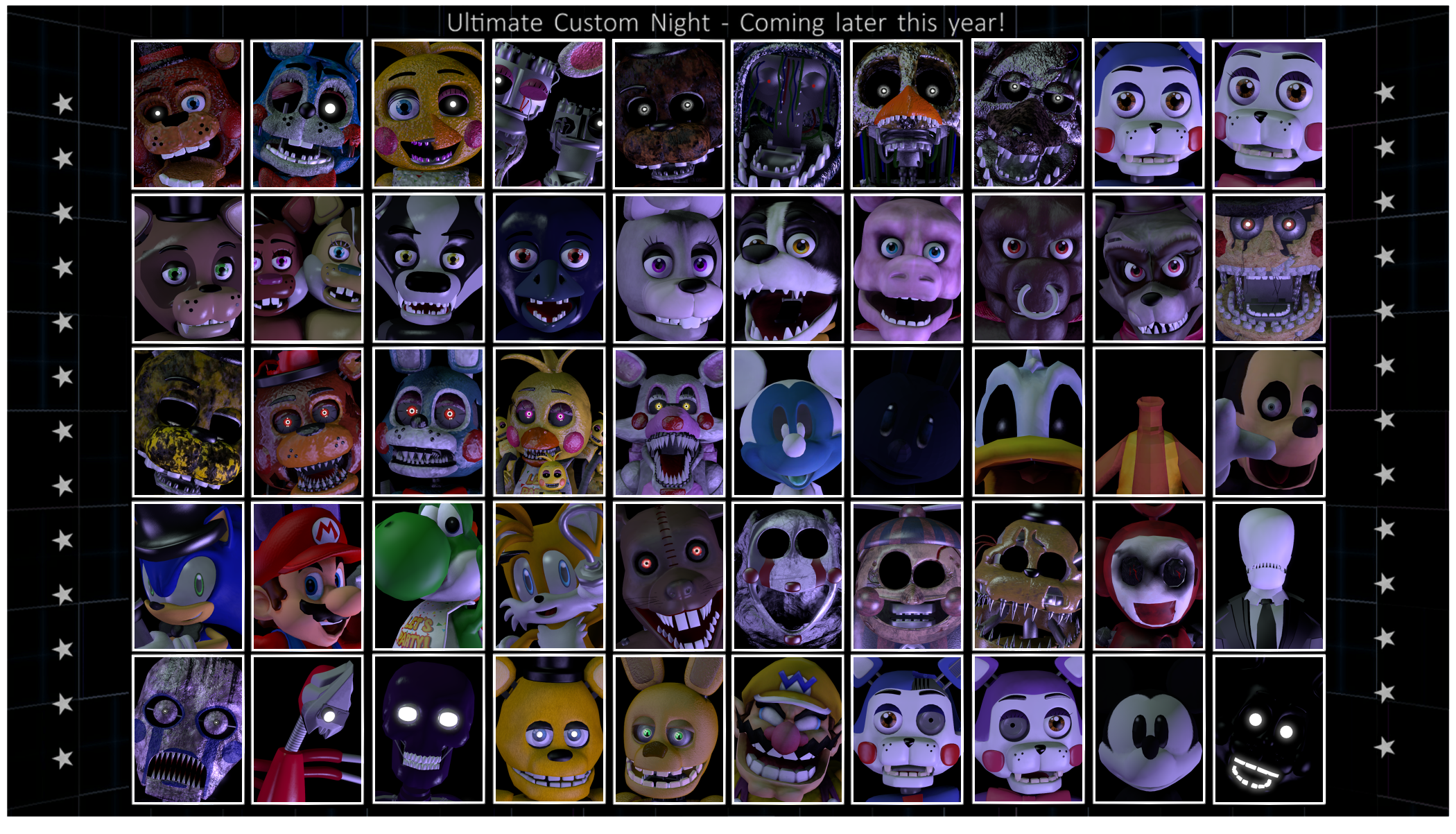 FNaF - Ultimate Custom Night Icons Remake V2 by Puppetio on DeviantArt