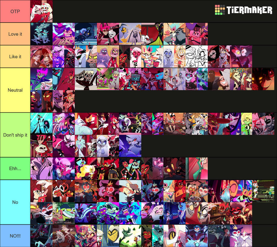 Hazbin Hotel Ship Tier List by MacMar02 on DeviantArt