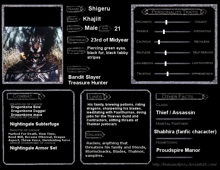 Skyrim Character Meme - Shigeru the Thalmor Slayer