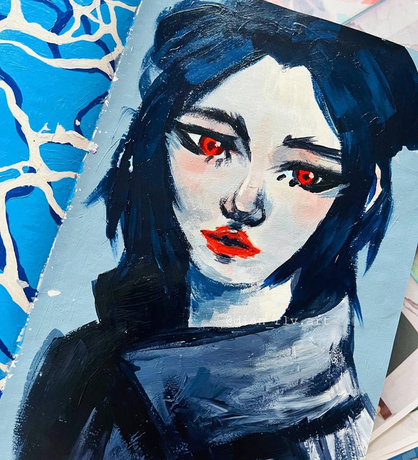 Blue Portrait by dero-the-hero on DeviantArt