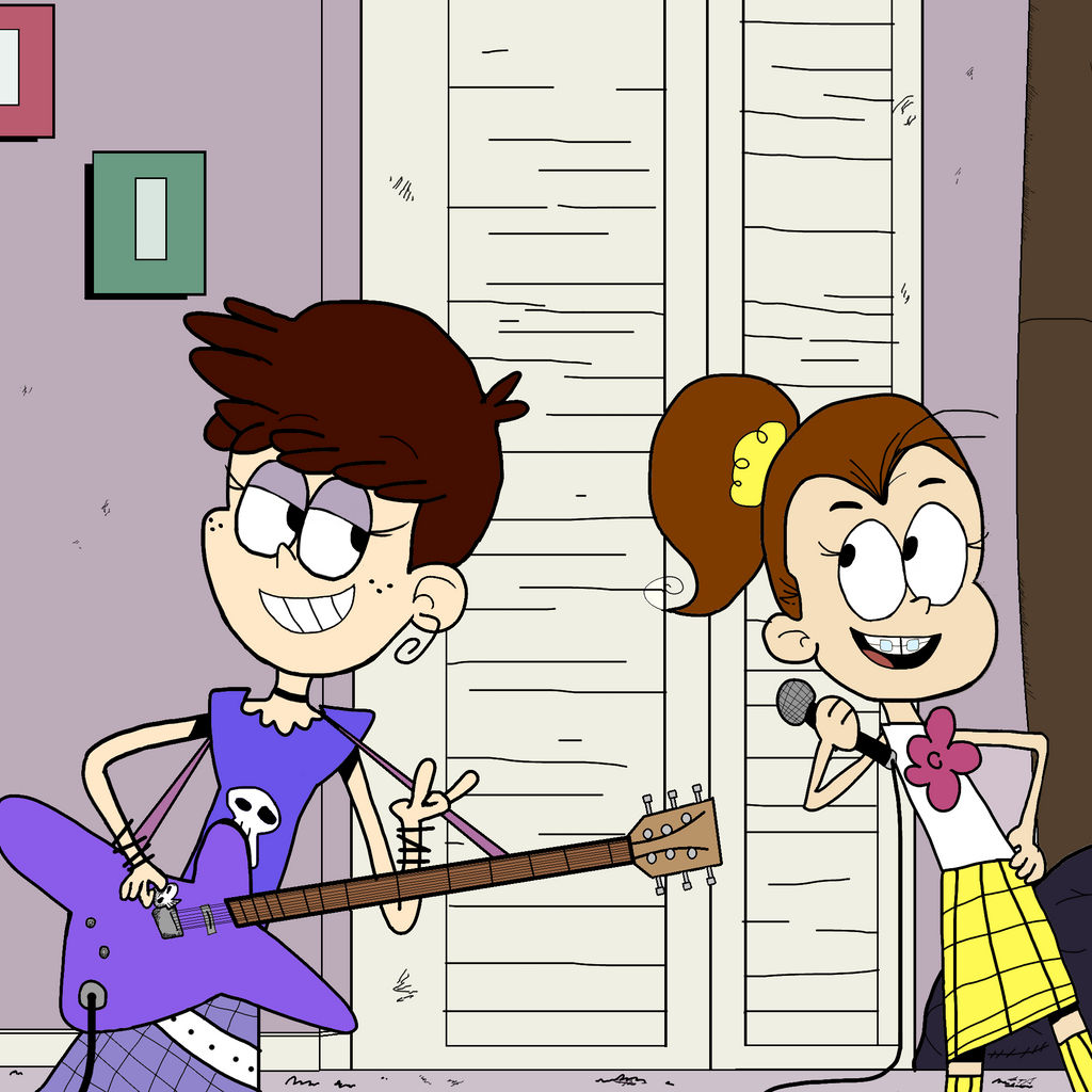 Luna_Loud_and_Luan_Loud_Rocking_out by waywardsausage on DeviantArt