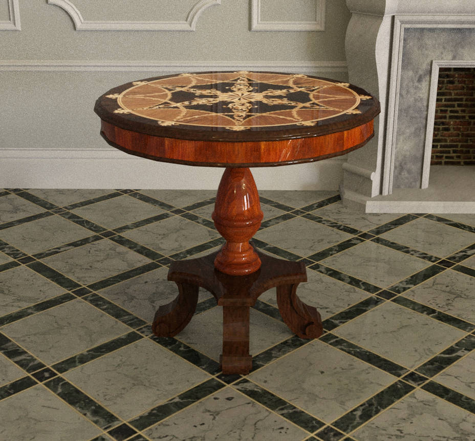 Round Antique Table Inlay by dazinbane on DeviantArt