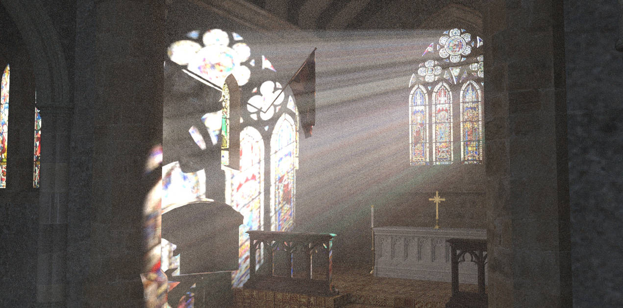 Church With God Rays by dazinbane on DeviantArt