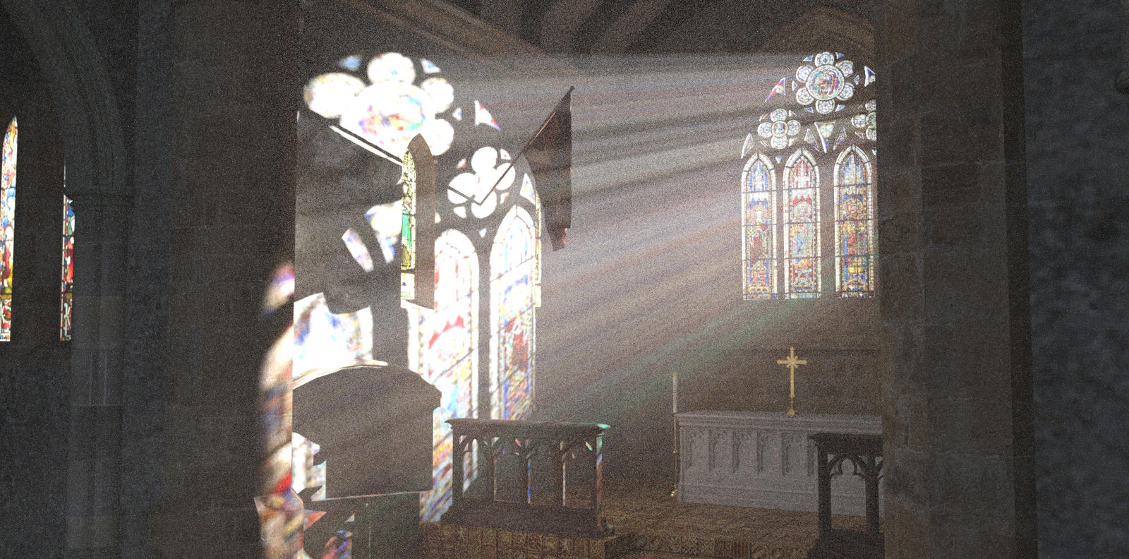 Church With God Rays by dazinbane on DeviantArt