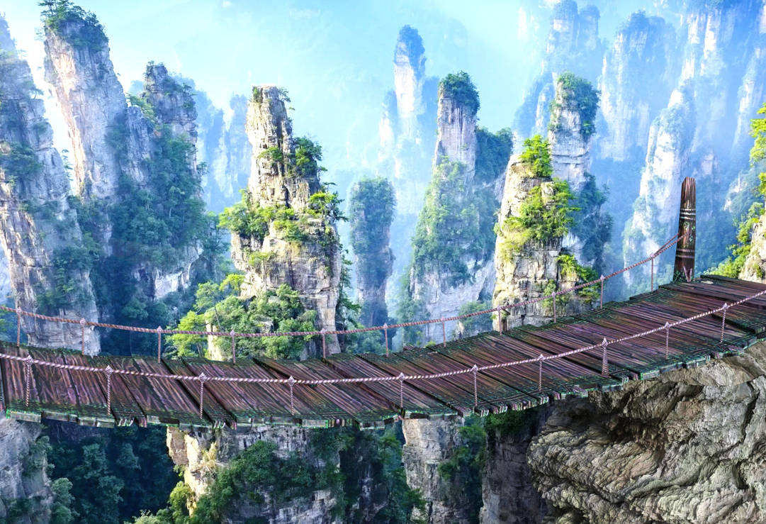 Rope Bridge by dazinbane on DeviantArt