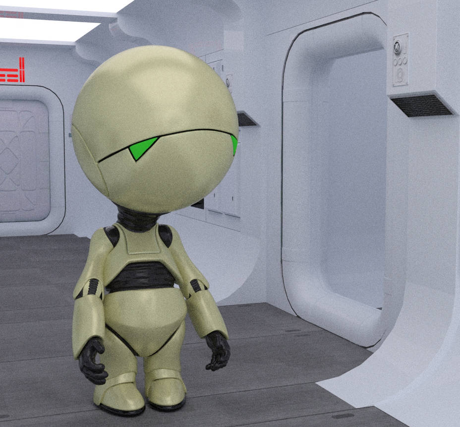 Marvin the Paranoid Android by dazinbane on DeviantArt