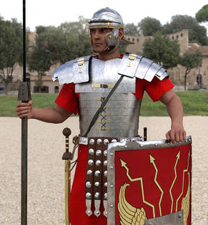 Roman Legionary In Lorica Segmentata