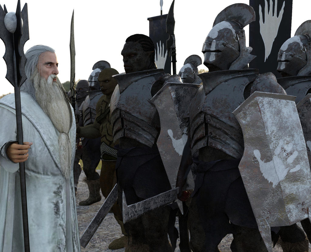 Sauruman Rune Saruman and the Uruk hai by dazinbane on DeviantArt