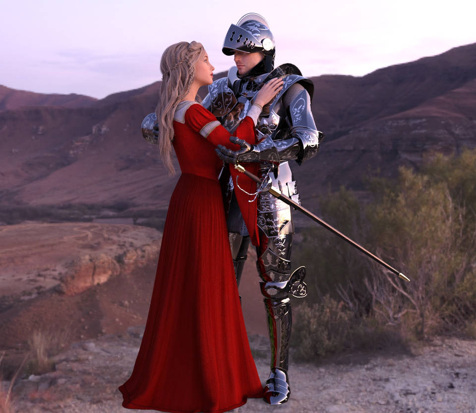 Knight And Lady Revised by dazinbane on DeviantArt