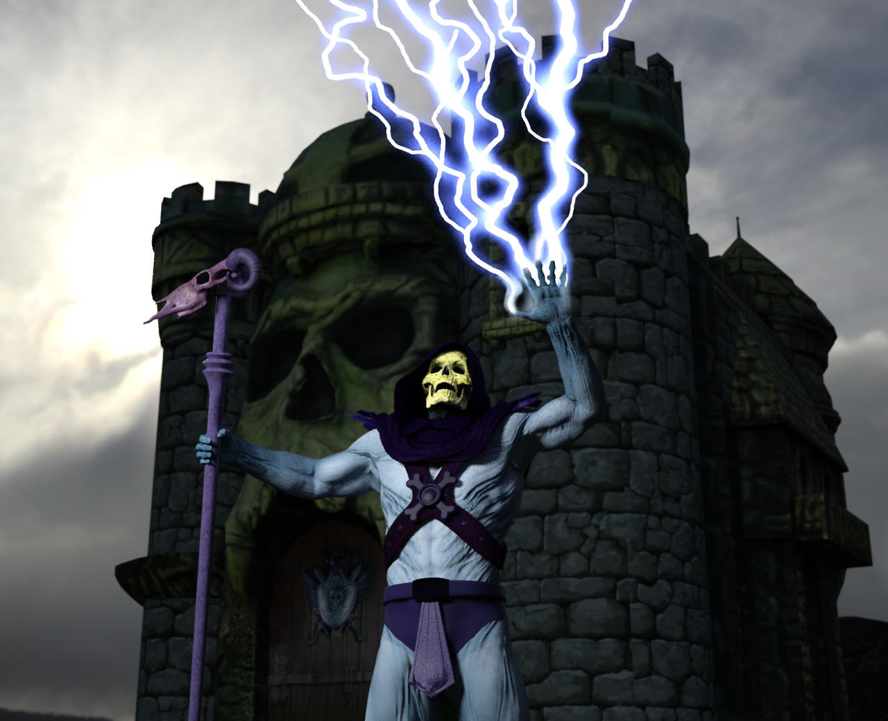 Overpowered Skeleton Unlimited Power Skeletor by dazinbane on DeviantArt