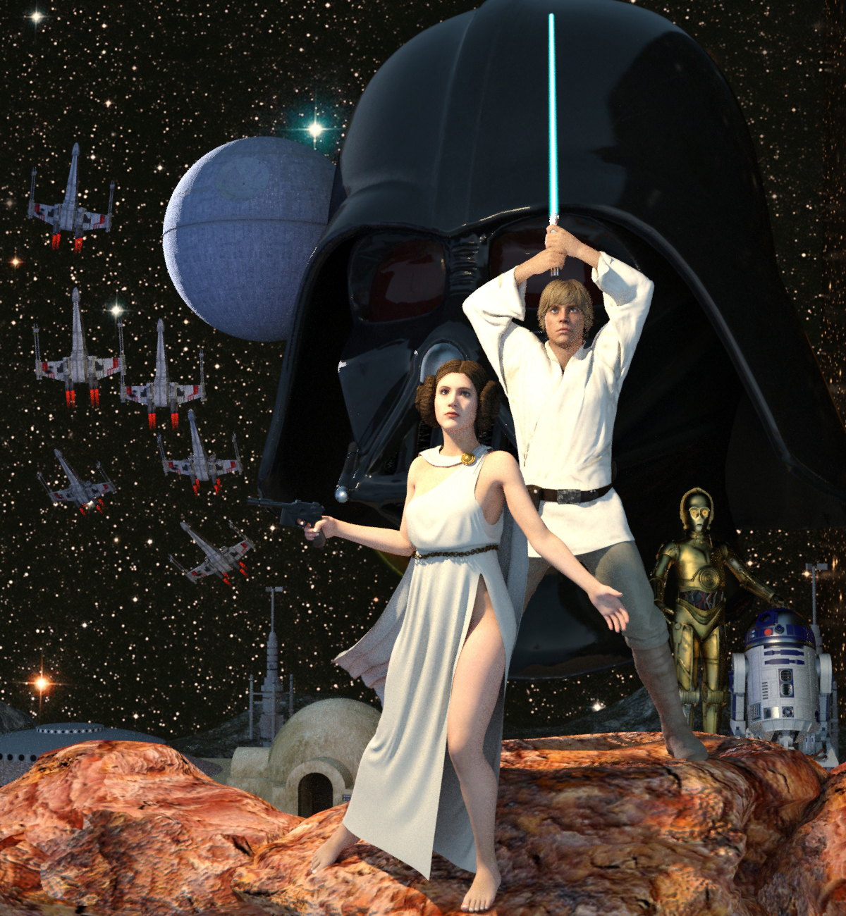Star Wars poster done in Daz 3d