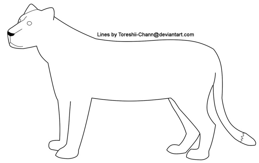 Lioness line art by Toreshii-Chann on DeviantArt