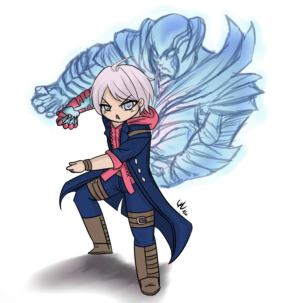 Chibi Nero From Devil May Cry 4 Metal Print for Sale by grassbeat