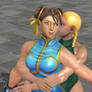 Cammy Kissing Chun-Li s Cheek