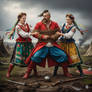 Two Polish Women Capture a Cossack Chief