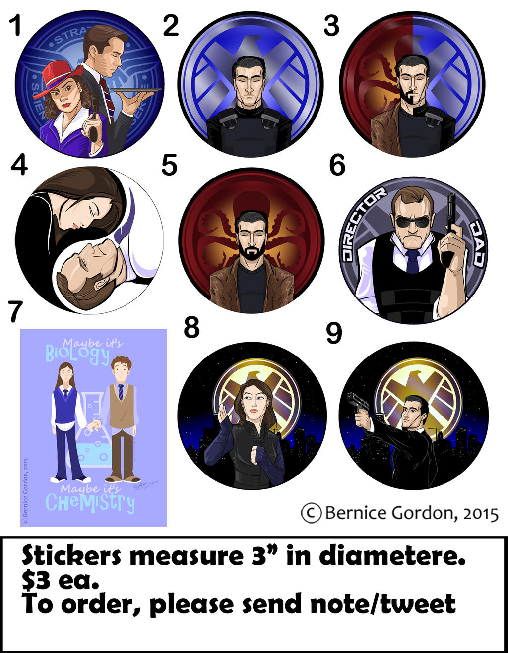 Agents of SHIELD PreOrder Stickers