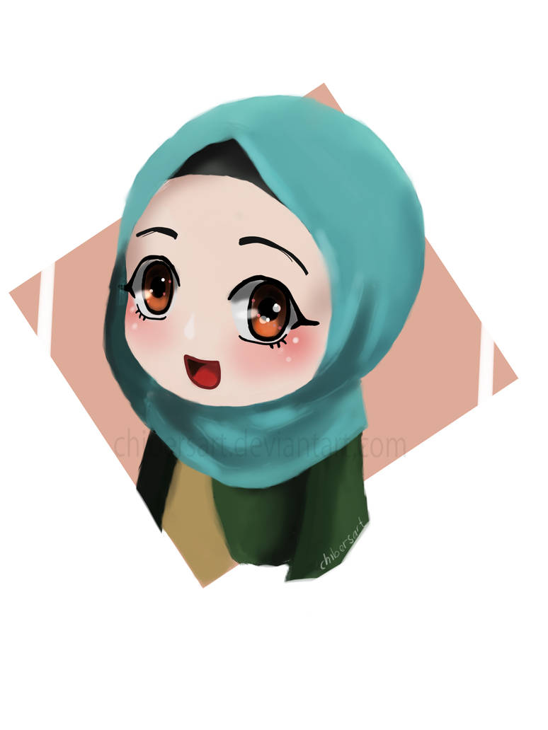 24 Gambar Kartun  Comel Hijab  Gani Gambar