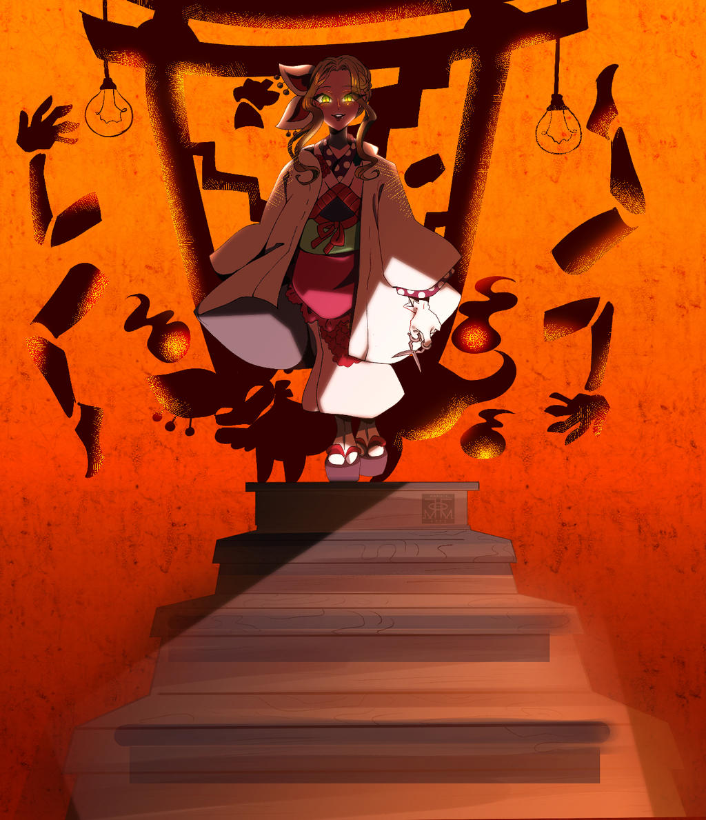 Hanako-kun: Misaki Stairs by HarmonialArts on DeviantArt