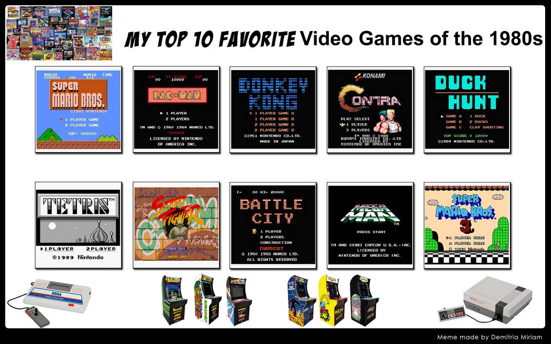 My Top 10 Favorite Video Games of 1980s by polskienagrania1990 on