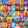 Disney animated classic movies collage