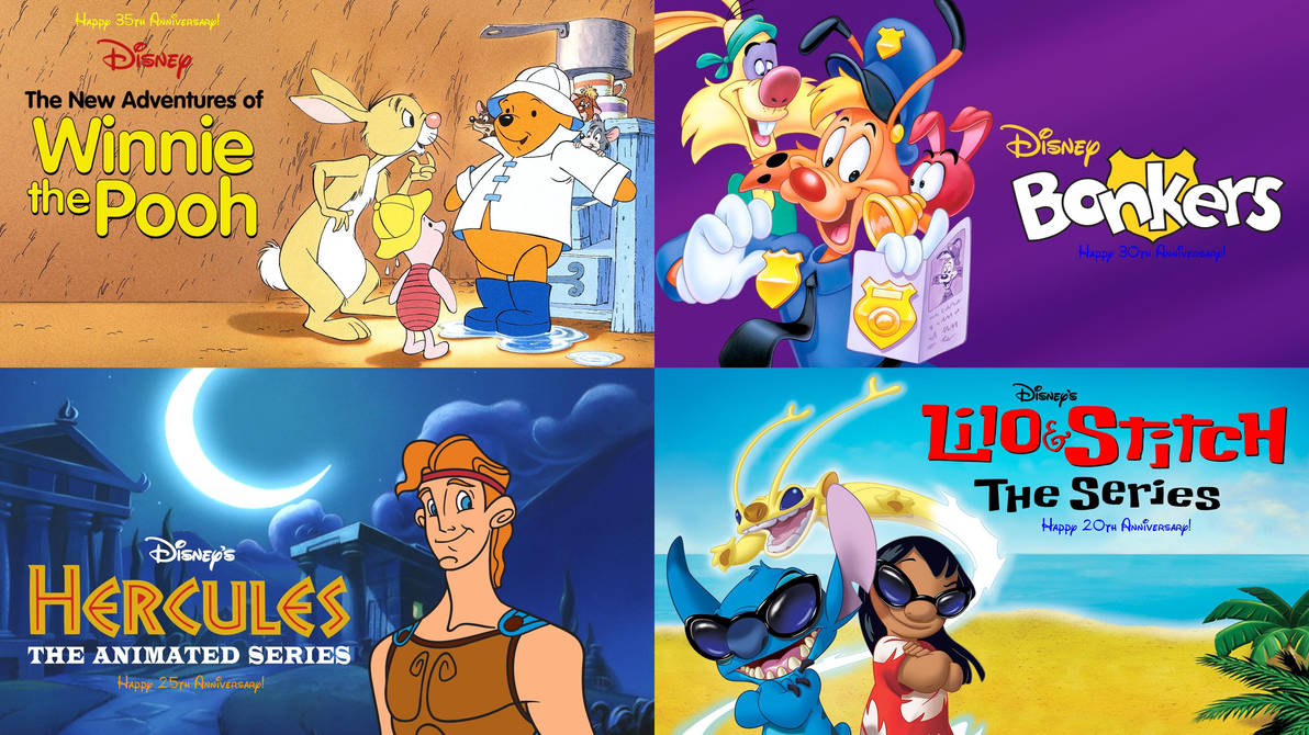 4 anniversaries of Disney TV animated shows by polskienagrania1990 on ...