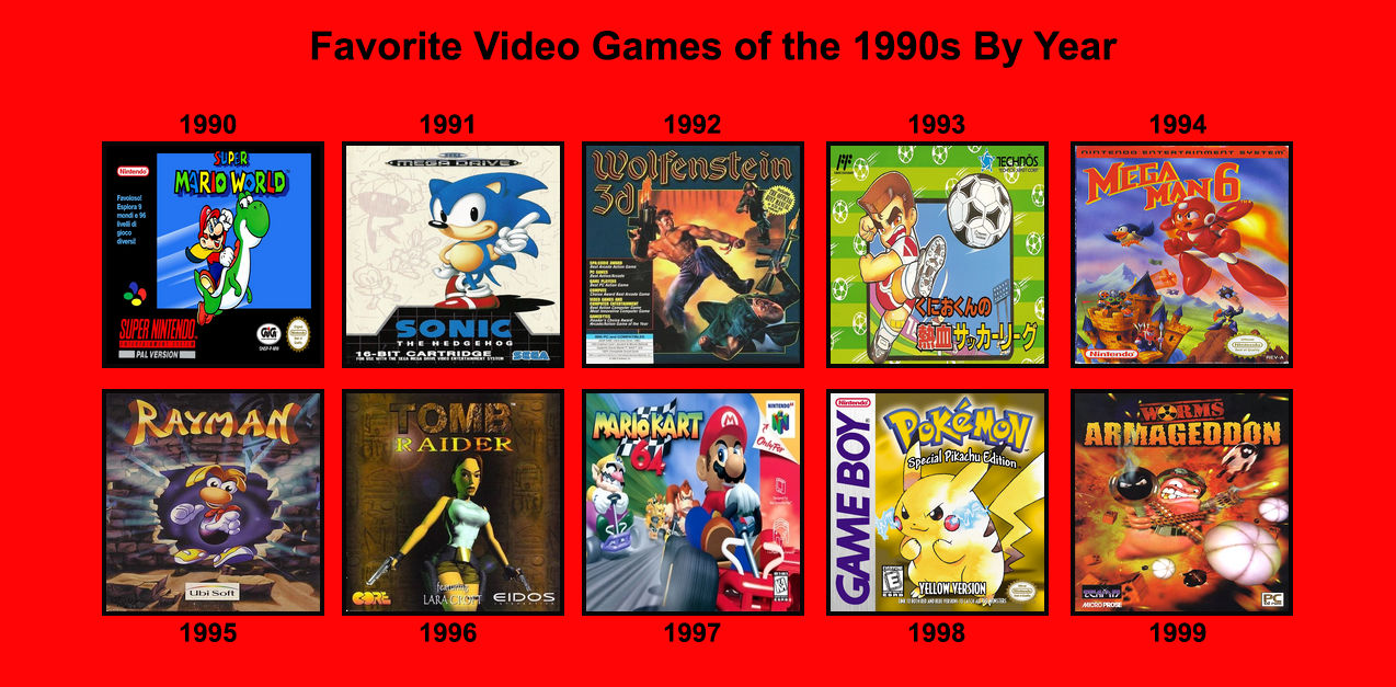 My Favorite Video Games from 1990s by year by polskienagrania1990 on ...