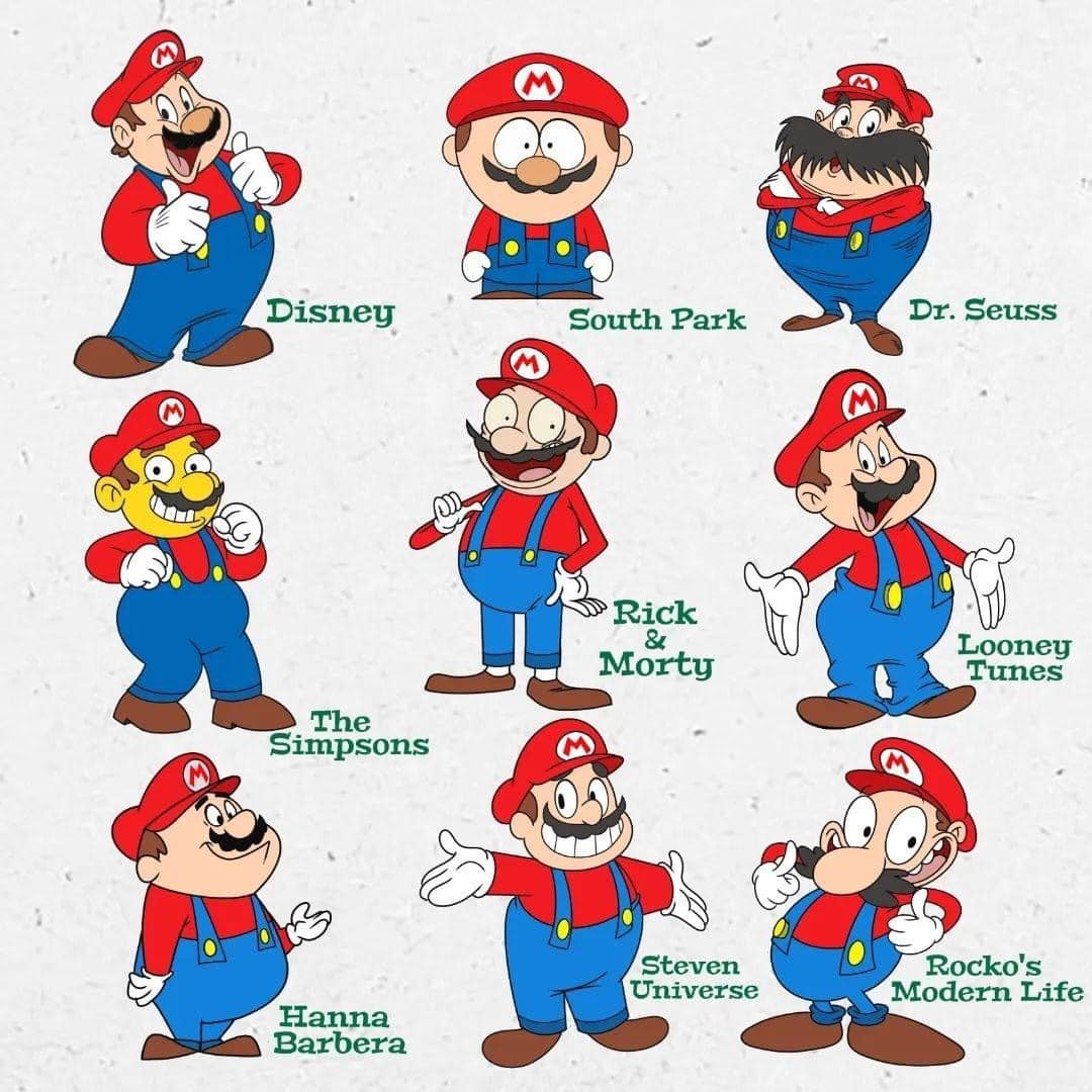 Mario Cartoon Deviantart Mario in animated cartoon styles by polskienagrania1990 on DeviantArt