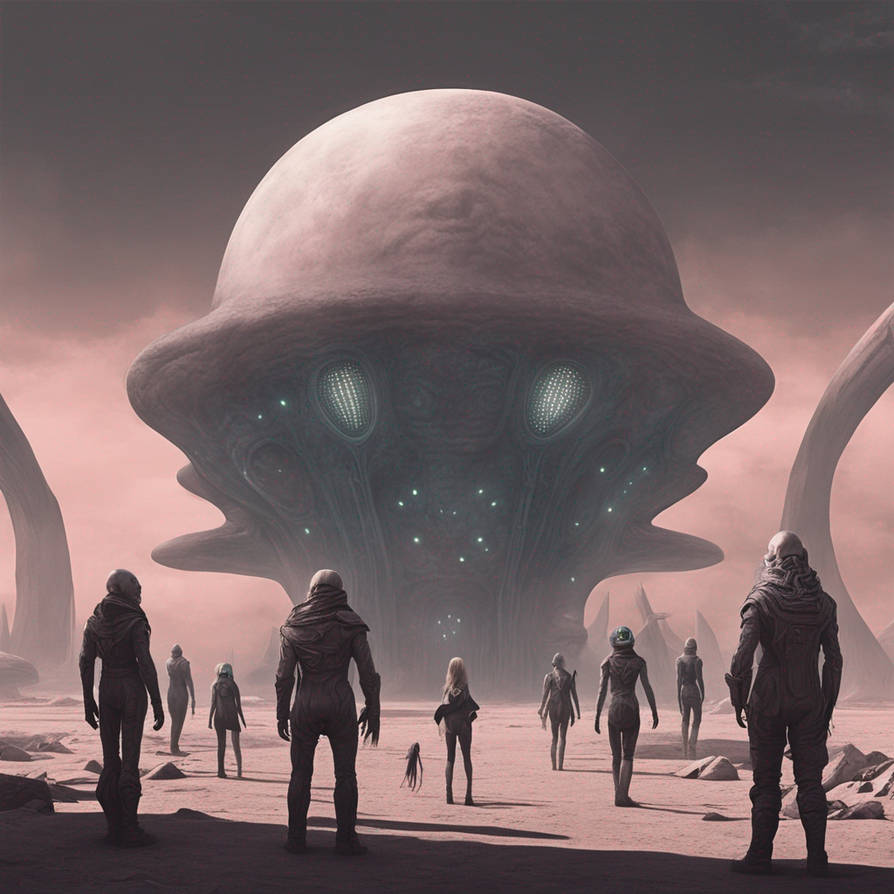 Eerie Spooky Future World Alien People