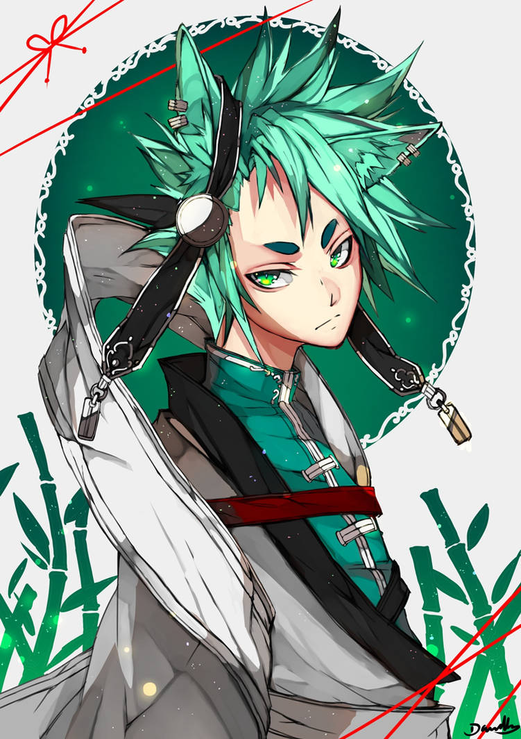 green haired guy by Shikaama on DeviantArt