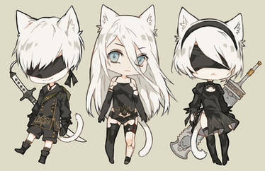 [Fanart] Nier Automata chibis