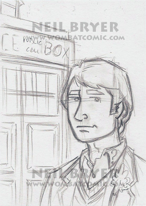 Doctor Who Sketch Cards WIP 5 by WombatOne
