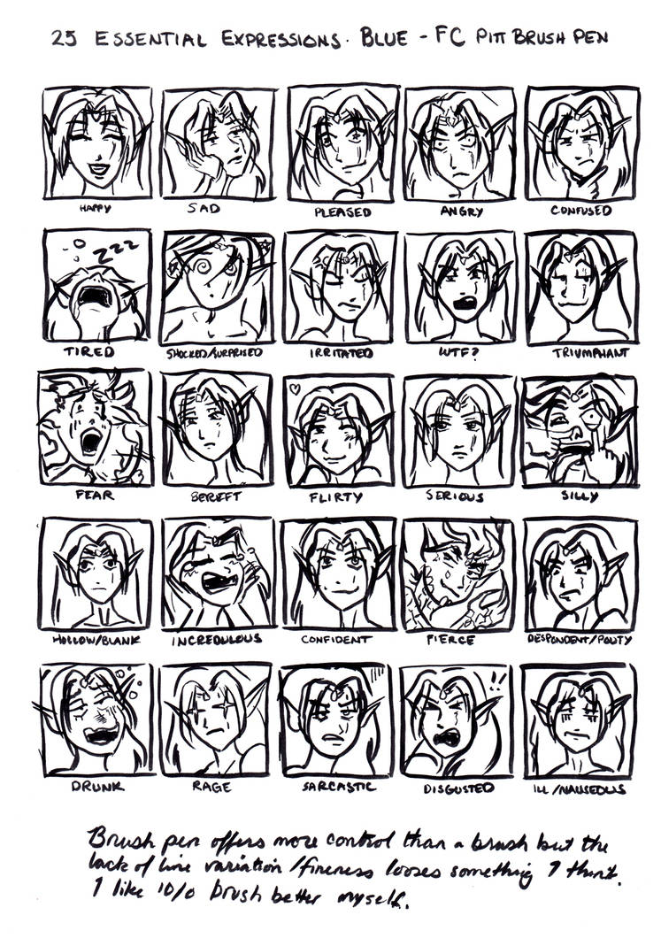 25 expressions Blue Du'Sonsa by Enkida