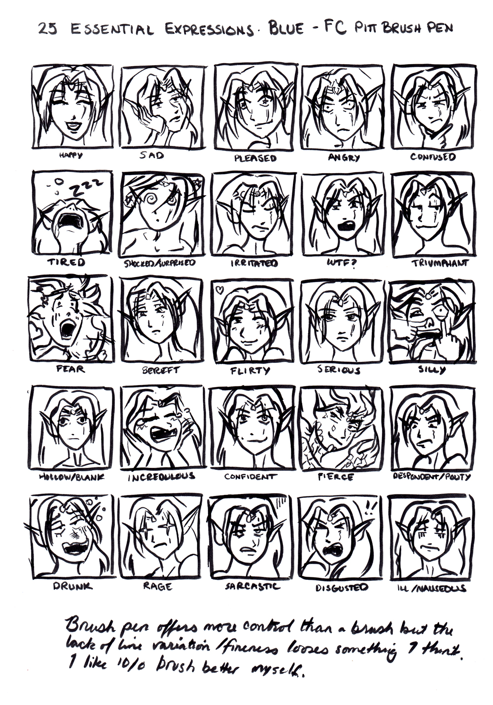 25 expressions Blue Du'Sonsa by Enkida